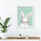 Bunny With Glasses 12&#x22; x 16&#x22; White Framed Print Under Plexiglass